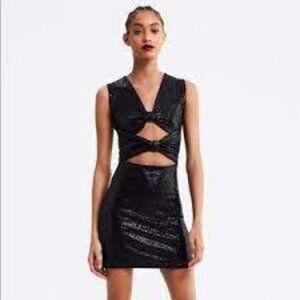 NWT Zara Sequin Sparkly Mini Bows Dress Women Size S
